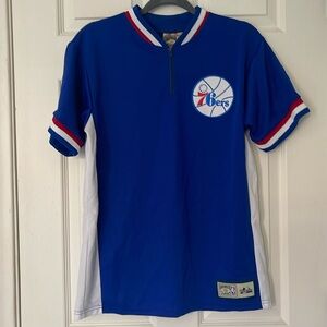 Vintage Hardwood Classics Nba Basketball Philadelphia 76ers Warm Up Jersey YOUTH